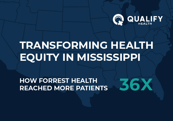Banner with logo and “Transforming Health Equity in Mississippi” title on a navy map of the United States.