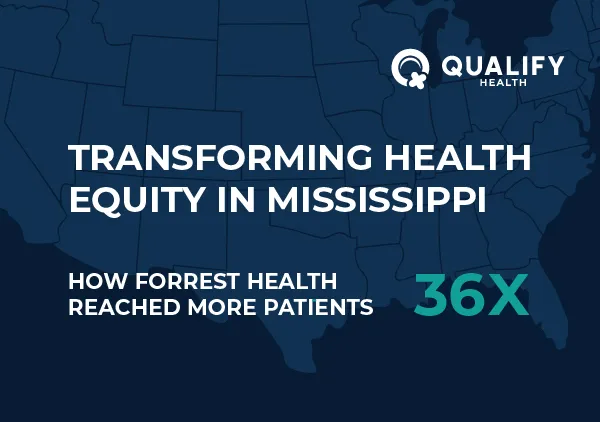 Banner with logo and “Transforming Health Equity in Mississippi” title on a navy map of the United States.