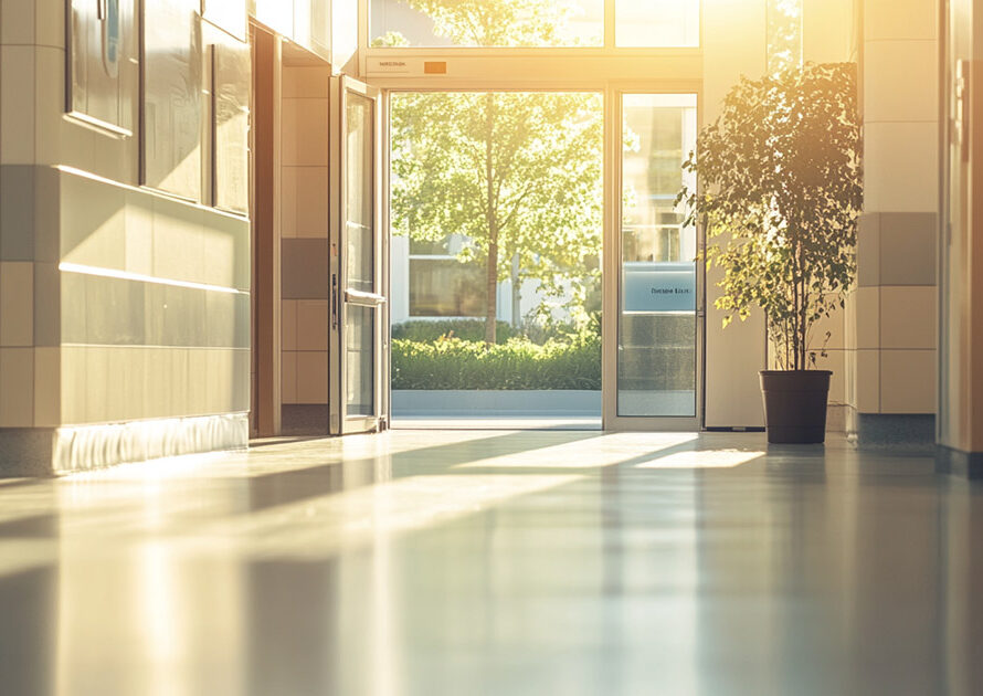 Open hospital doors symbolizing opportunities for patients who qualify for 340B program support.