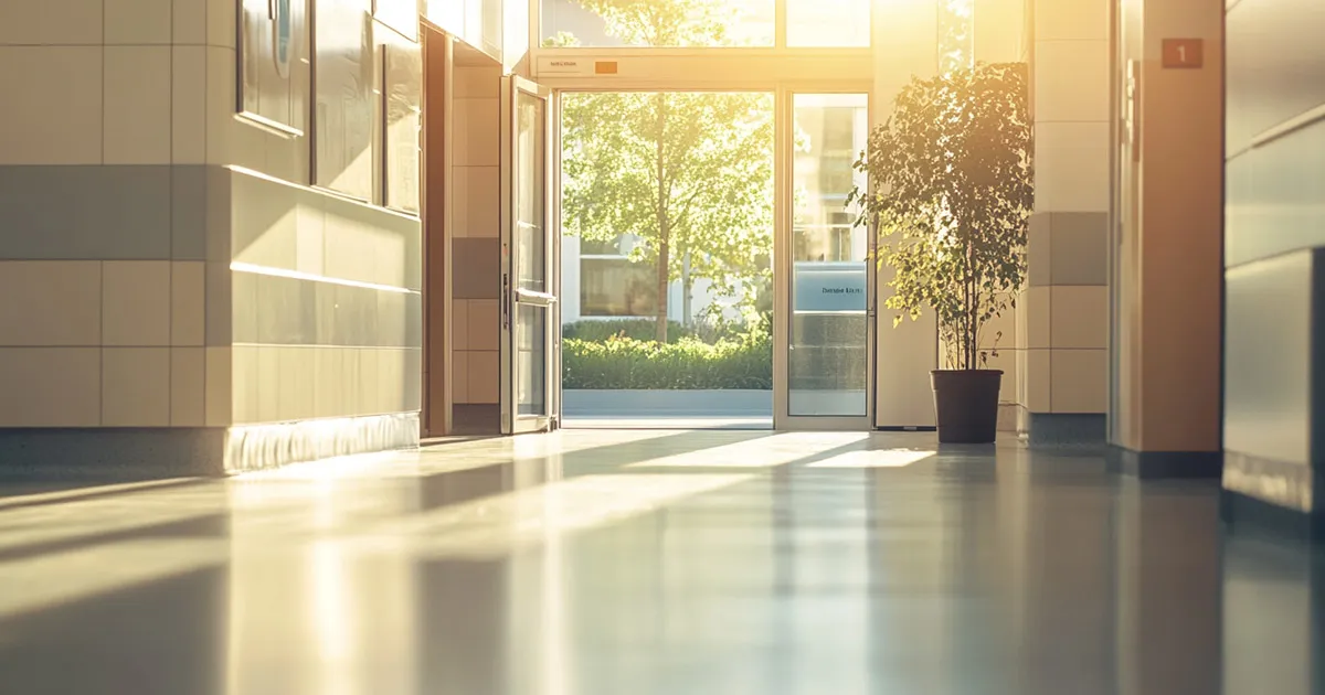 Open hospital doors symbolizing opportunities for patients who qualify for 340B program support.