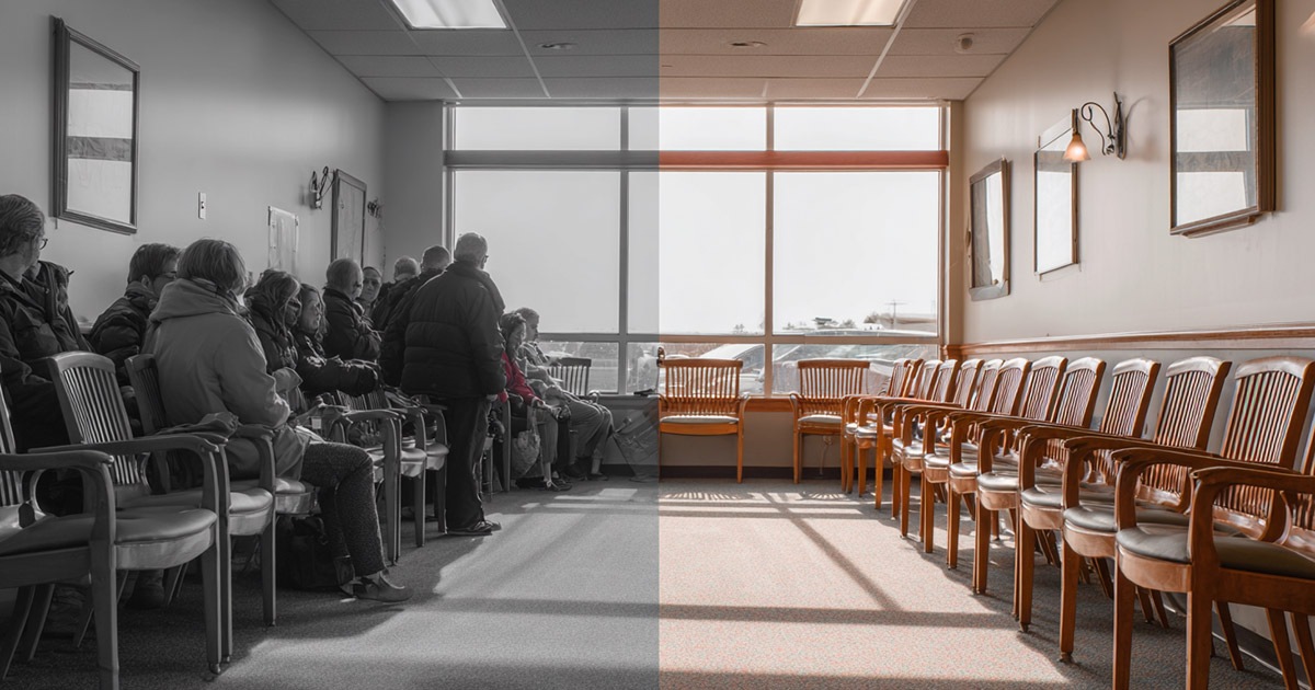 Healthcare waiting area depicting consequences of medicaid cuts in 2025