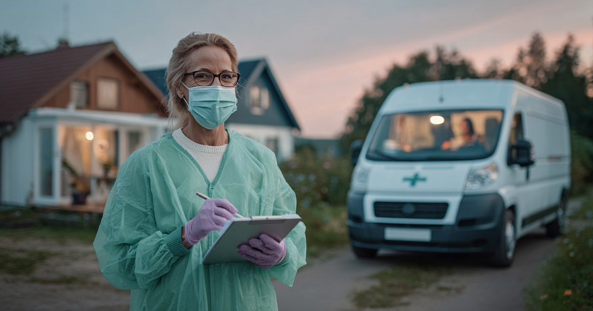 Healthcare worker providing equity-oriented healthcare through mobile clinic services