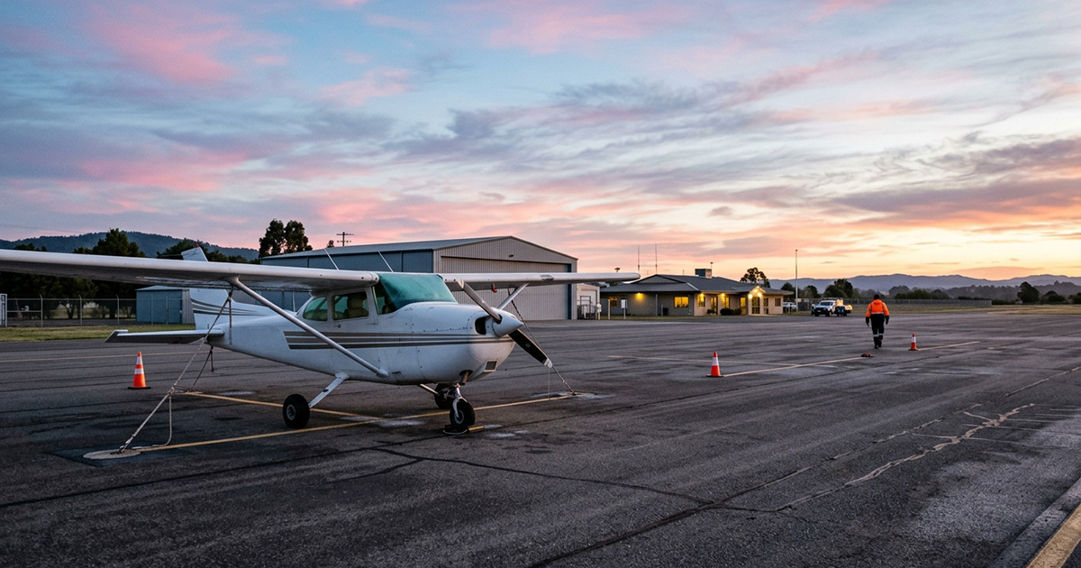 Small aircraft used by Mercy Medical Angels to fly cancer patients to treatment